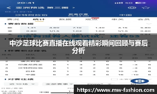 中沙足球比赛直播在线观看精彩瞬间回顾与赛后分析